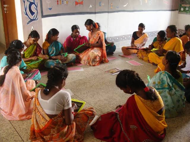 Adult literacy class