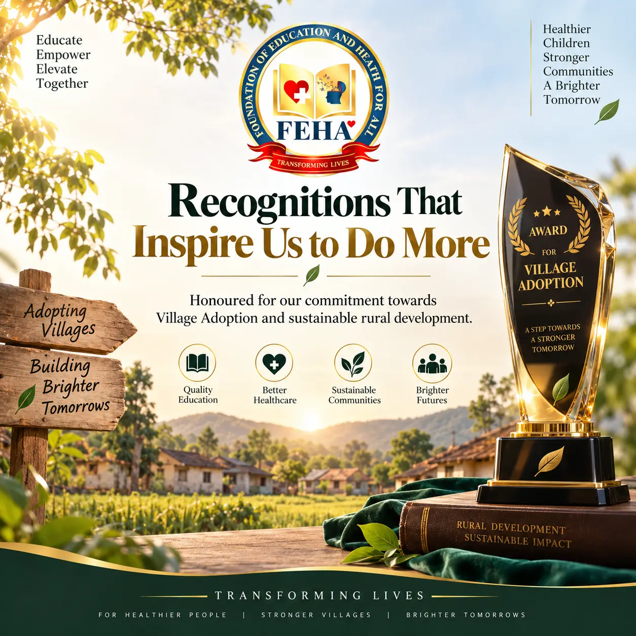 Feha receiving an award