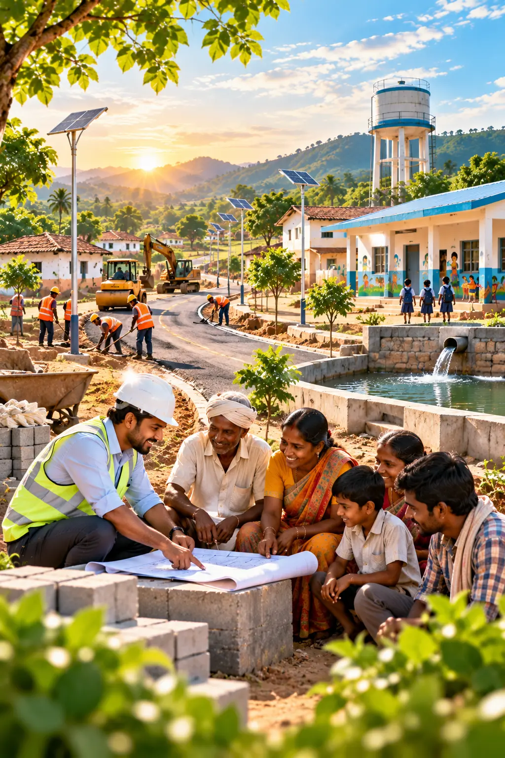 Infrastructure in adopted villages